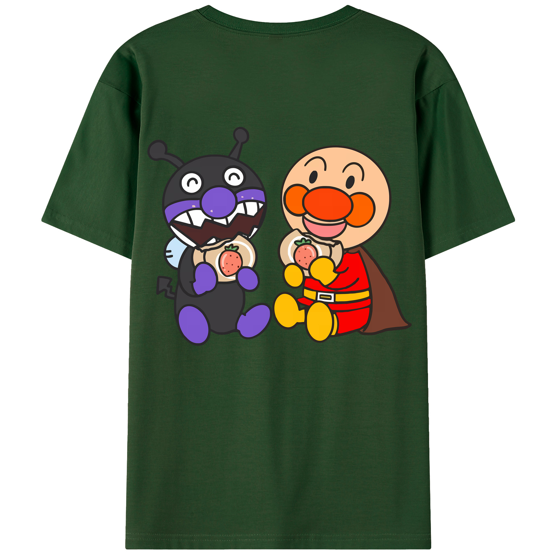 （画像用） アンパンマン Anpanman 綿100％半袖Tシャツ（背面プリント）